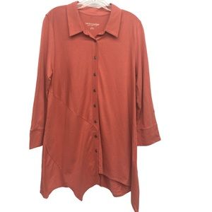 Soft Surroundings Santa Barbara Asymmetric Hem Tunic Terra Cotta Misses …